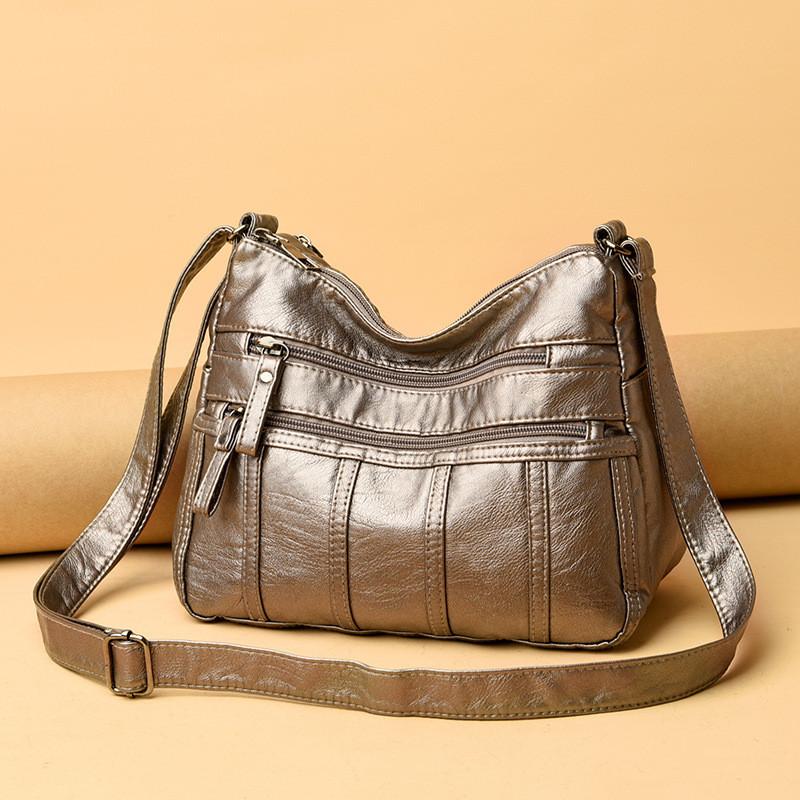 Classic Pu Leather Mens Crossbody Bag With Multiple Pockets For Daily Use