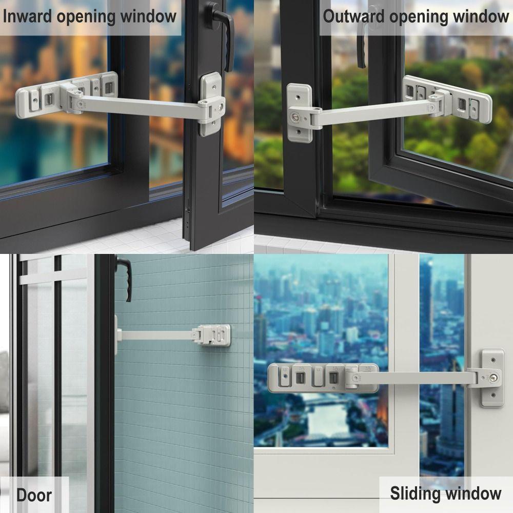 Adjustable Baby Safety Lock Anti-Falling Windows Limit Holder Sliding Door Lock  Closet Door