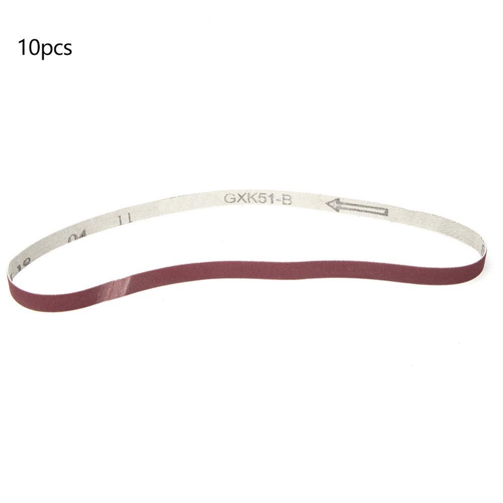 10pcs 240 Grit Sanding Belt 533 x 9mm Abrasive Band Strap Portable Sandpaper Belt  For Belt Sander
