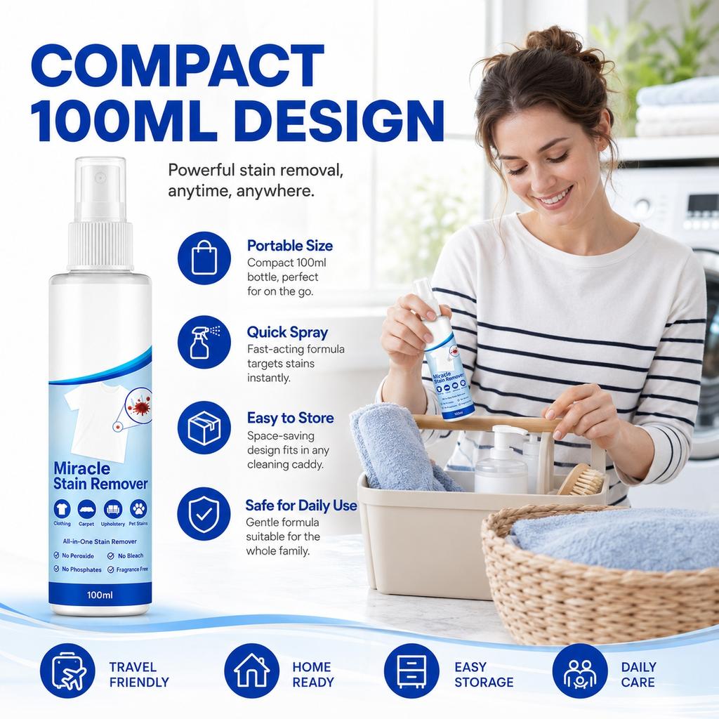Blood Stain Remover Pre-Wash Spray for Clothes and Bed Sheets Effective Stains 1000ml