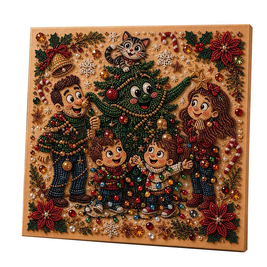 Christmas DIY Kit - Creative Painting Supplies with Pearls for Holiday Decorations