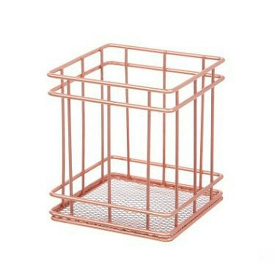 Multi-Function Iron Pen & Makeup Brush Holder - Desktop Storage Basket