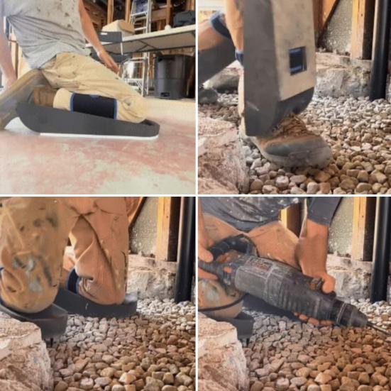 1 Paar Crawler Climber Knieschoner Dachbodenkriechen Selbsttragende Knieschoner Sparrenabstand Navigation Verstellbare Schaumstoff-Stützpolster Arbeitsknieschützer