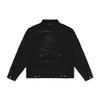 Dickies X Mastermind Japan Reflective Print Fitted Long Sleeve Zip Jacket Men jackets Black DK011445H29