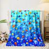 Colorful Fish and Starfish Ocean Pattern print blanket soft and cozy perfect for the living room bed sofa or a nap,gift