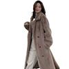 Autumn and winter imitation fur jacket fluffy suit collar thickened imitation mink coat long cotton thickened jacket