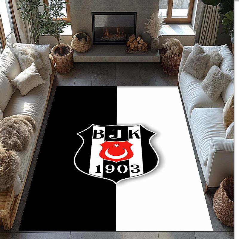 BESIKTAS J.K Printed Flannel Area Rug Non Slip Soft Polyester Floor Carpet Indoor Decor Mat for Bedroom Living Room Sofa Game Room Home Decoration
