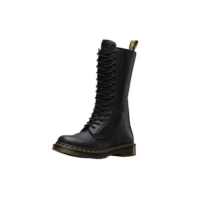 1B99 Női Dr.Martens Bőr Középső Szárú Csizma 'Fekete Virginia' Női 11820008
