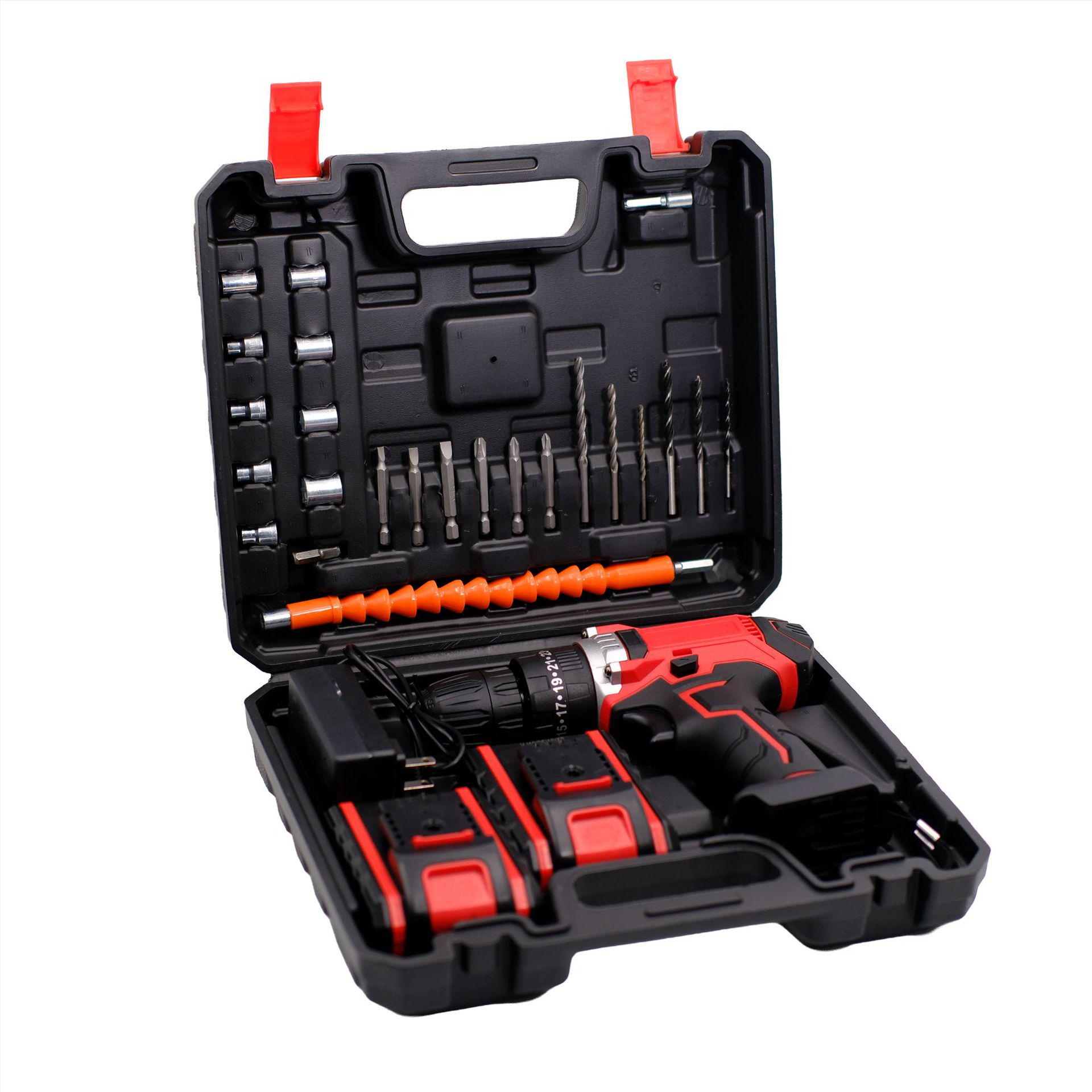

21V Multifunctional Cordless Hand Drill Set with 24 Pieces and Variable Speed Drill Only (No Accessories)