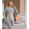 CHARMLEAKS Quarter Zip Thermal Underwear Set for Women Long Sleeve Ski Base Layers for Women for Cold Weather