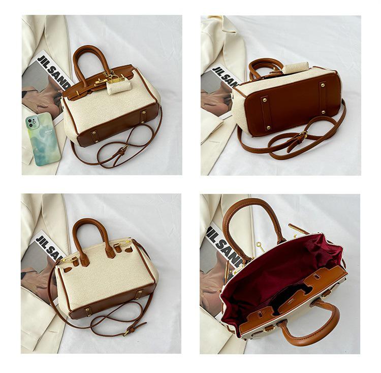 2025 Damen Color-Block Denim-Tragetasche und Kelly-Tasche zum Umhängen