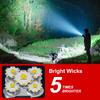 5LED High Power Led Flashlights Rechargeable Camping Spotlight with Side Light 3 Lighting Modes for Camping Adventure Outdoor 5L
