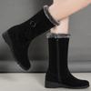 Winter Women Shoes Ladies Mid Calf Boots High Tube Classic Thick Fleece Models Snow Boots Suede Plush Woman Boots 35-40