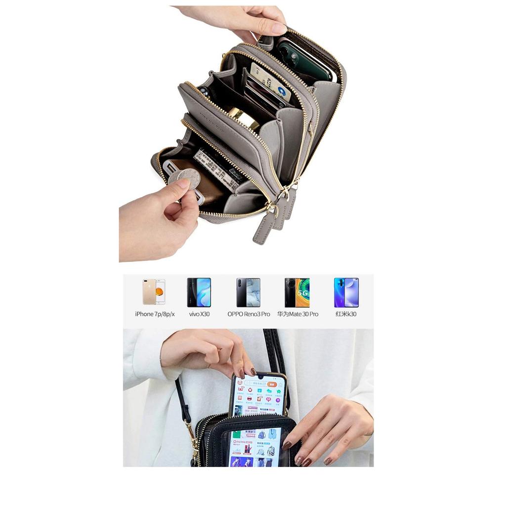 2021 New Multifunctional Smartphone Case Smartphone Pouch with Shoulder Bag Mobile Phone Card Small Item Case Pouch Large Capacity Bag Shoulder Bag