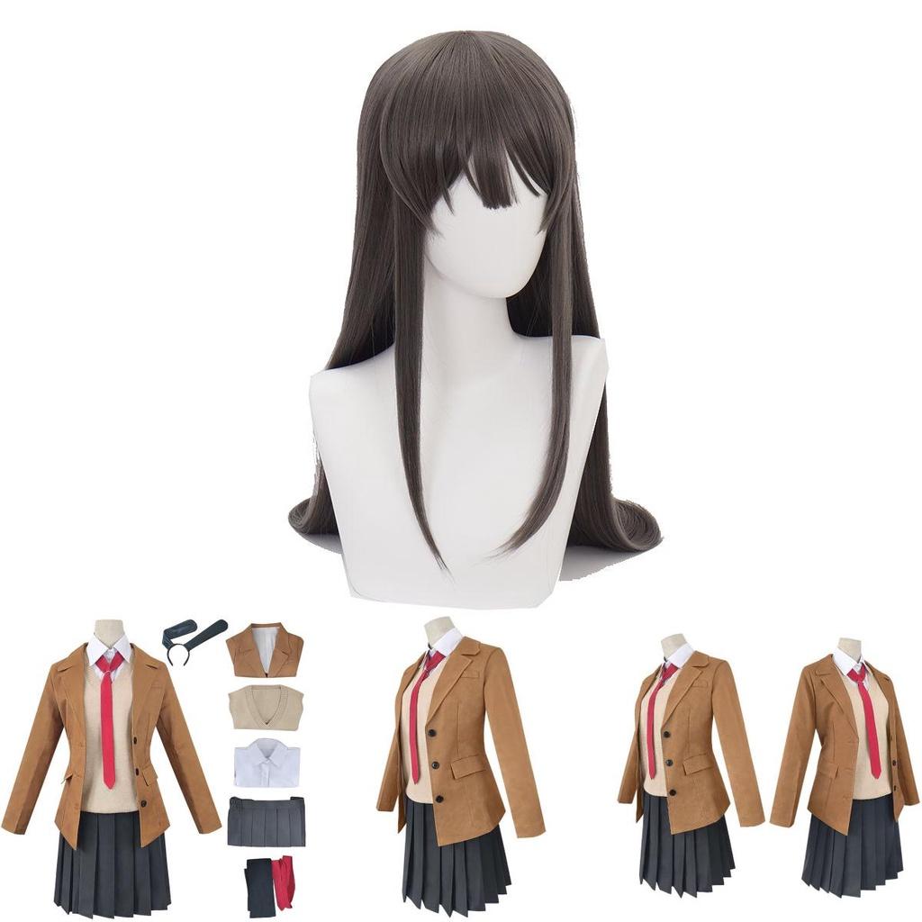 Premium Seishun Buta Yarou Wa Bunny Girl Sakurajima Mai Cosplay Costume Full Set Outfit For Captivating Parties And Events