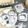 Kawai Stationery Supplies Black Kitten Sticky Note Cute Special Shaped Pad Cartoon N Times Sticker Student Office Message