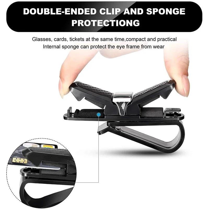 Car Glasses Case Auto Sun Visor Glasses Holder Sunglasses Clip Card Ticket Holder Pen Case Clip Box Universal Accessories Tools