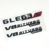 3D ABS Glänzend Schwarz GLE63S Plakette Emblem Auto Kotflügel Aufkleber V8 BITURBO 4MATIC Logo Silber Für Mercedes AMG GLE W167 Zubehör