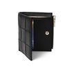 Aokaqi Women's Large Capacity Sheepskin Wallet - Short Leather & Woven Coin Purse with Card Holder