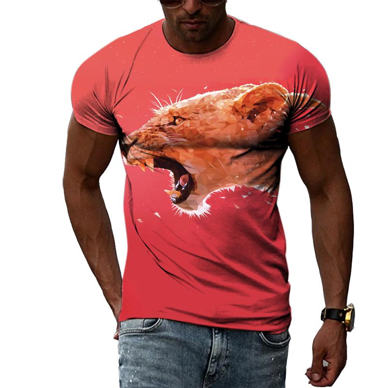 Männer Sommer Kurzarm O Hals 3D-Druck T-Shirt