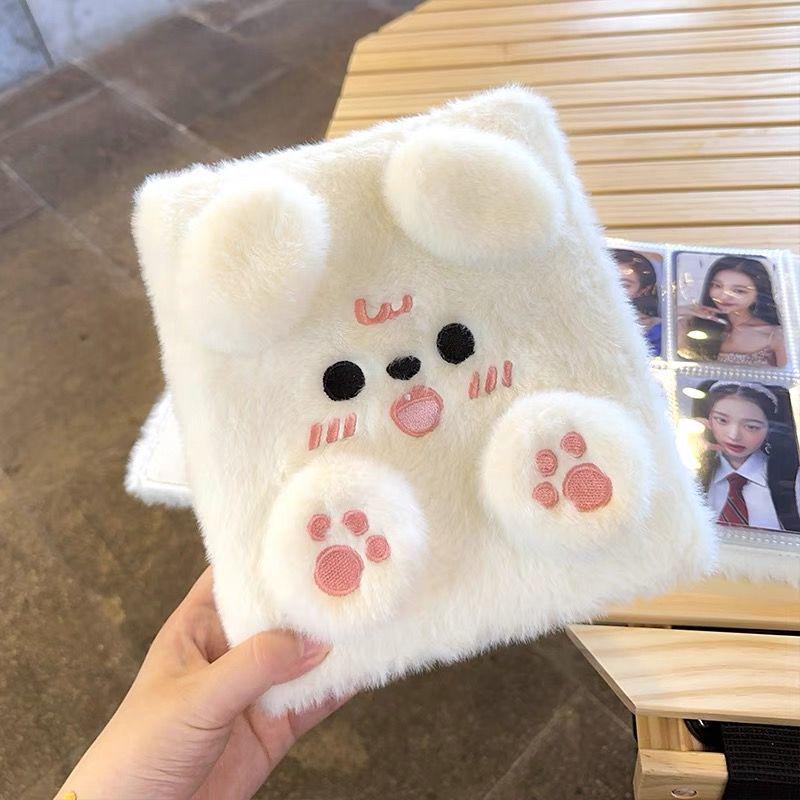 Three-Inch Fluffy Card Binder: Four-Pocket Removable Album for Small Photo Cards and Idol Chasing.