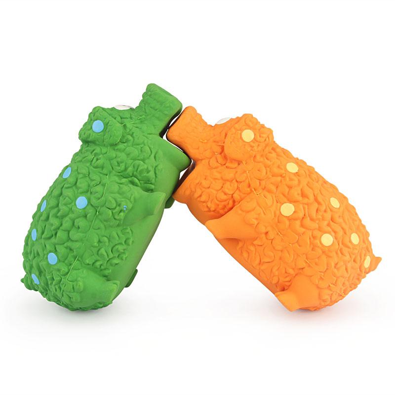 Latex Pig Sound Dog Toy Animal Green Orange Pig Pet Squeak Toy