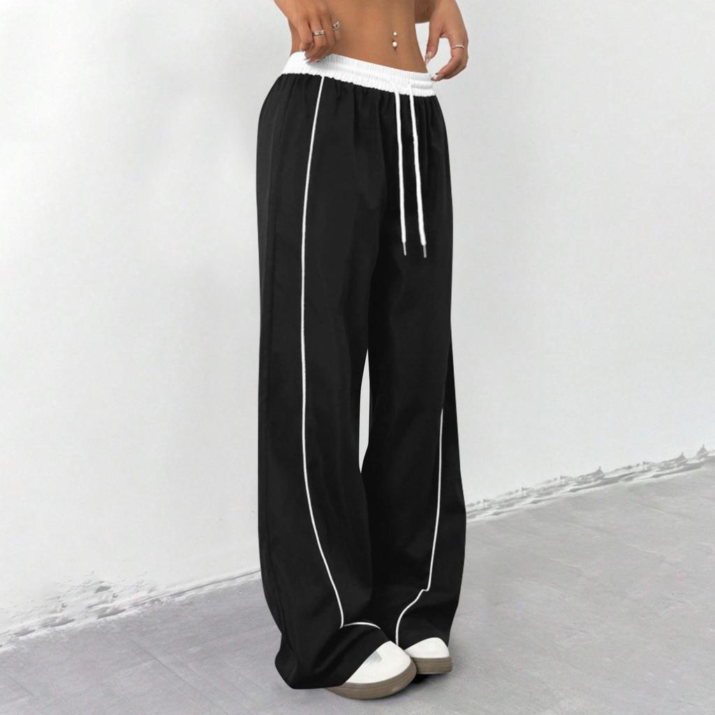 Women's Waterproof Quick Drying Paratrooper Pants, Wide Leg Pants, Solid Color Casual Sports Pants