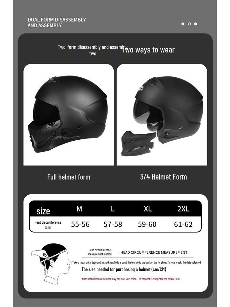 3C Certified Retro Full Face Electric Motorcycle Helmet for Men & Women - Four Seasons Half Helmet, Third Gen Scorpion Design