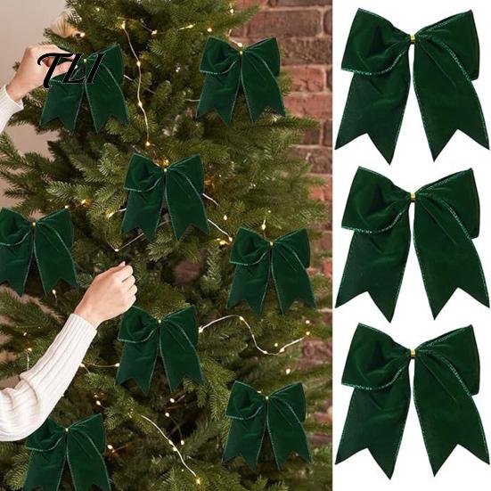 Decoratieve Fluwelen Linten 2 Stuks Kerstboom Strik Decoraties, Stof Feestelijke Krans Hangend Ornament Trap Strikken voor Huis, Feestelijke Slingers Bruiloft