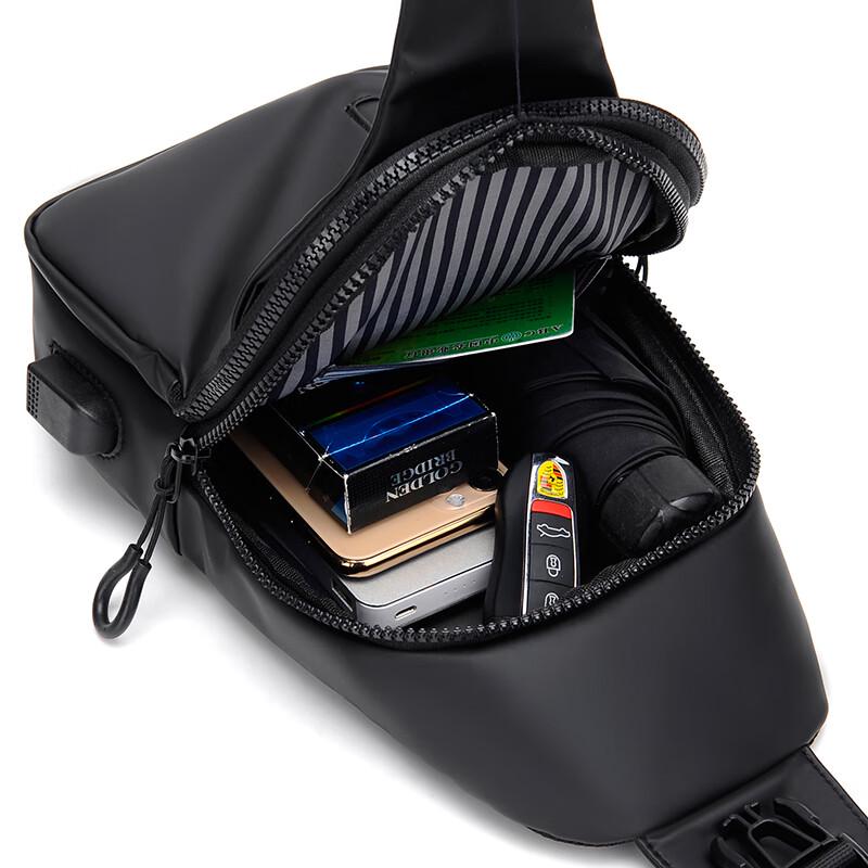 Sac bandoulière croisé poitrine décontracté pour homme en nylon