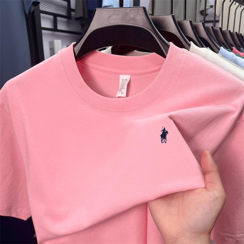 Tricou bărbați din bumbac pur cu mânecă scurtă și gât rotund - Stil casual japonez