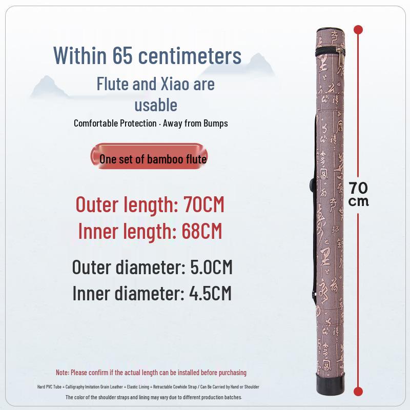 Waterproof Bamboo Flute Storage Bag - Anti-Drying/Damp, Portable Tube for Xiao, Ideal for Students & Beginners
