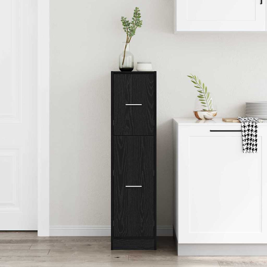 Pharmacy Cabinet Black Oak 30 x 41 x 118 cm Particleboard
