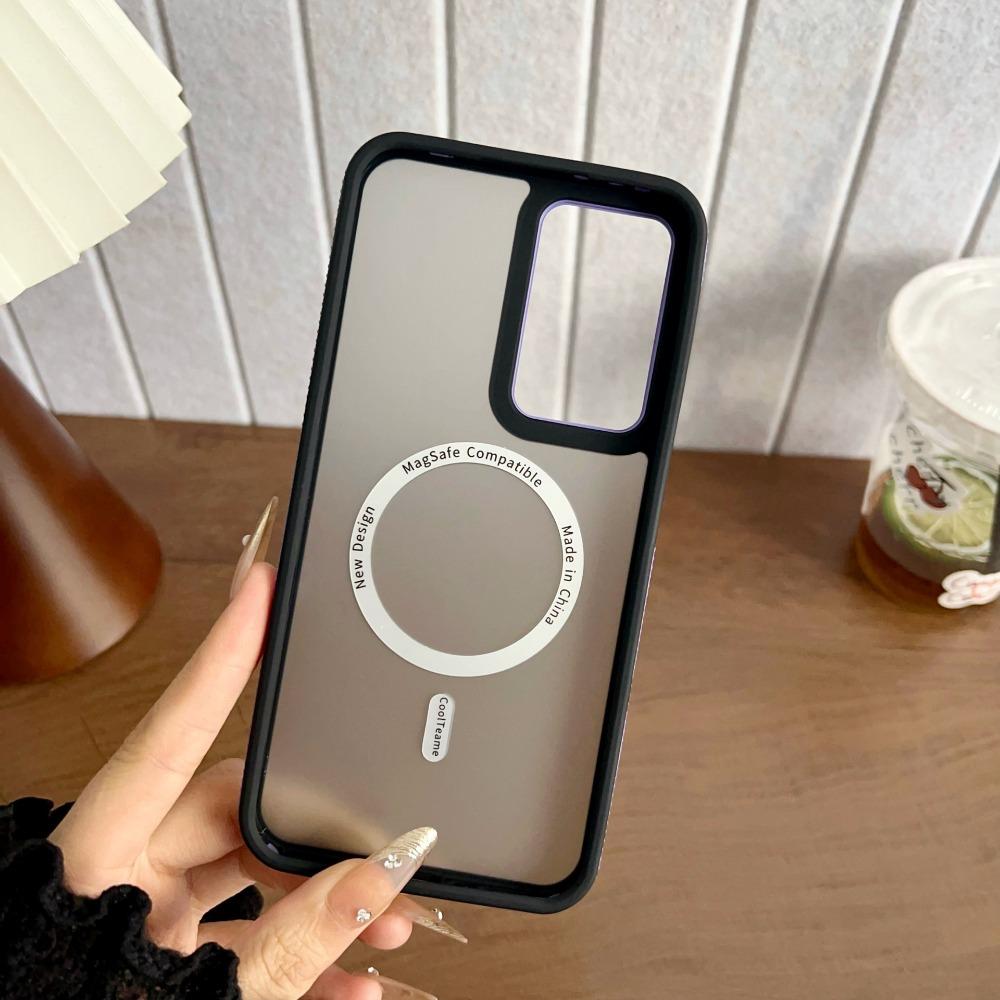 Frosted Magnetic Phone Case For Samsung A57 A37 A17 A07 A56 A36 A26 A16 A06 A55 A35 A25 A54 For Magsafe Anti-Slip Edge Cover