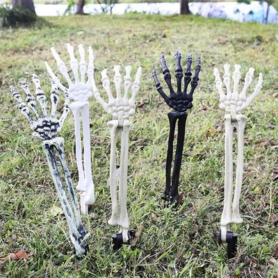 Yousheng Halloween Skeleton Stake Decoration Realistic Skeleton Hand Arm with Lawn Stake Outdoor Skull Bone Yard Sign for Garden Lawn Graveyard Decor