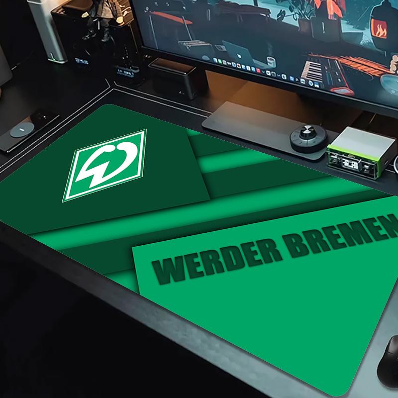 SV Werder Bremen Home Large Size Mouse Pad Large Gaming Table Cushion Non-slip Laptop Tablet Big Mousepad XXL Mat Mini PC Playmat With Lock edge