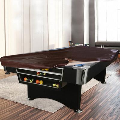 Billiard Table Dust Cover Faux Leather Waterproof Portable Foldable Anti Damage Table Protector for Entertainment