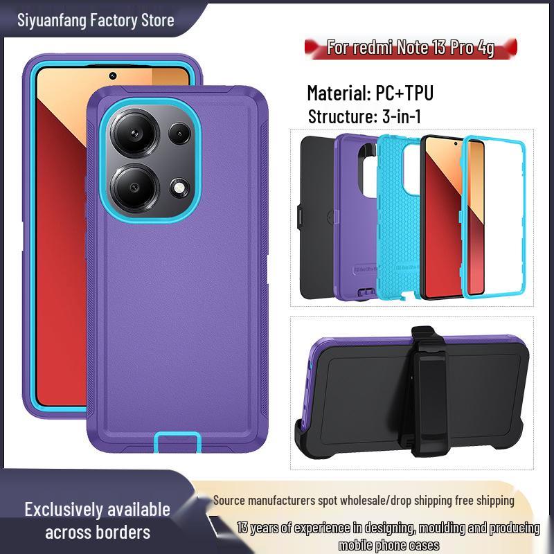 Redmi Note 13 Pro & POCO M6 Pro Anti-Drop Full-Coverage Protective Phone Case
