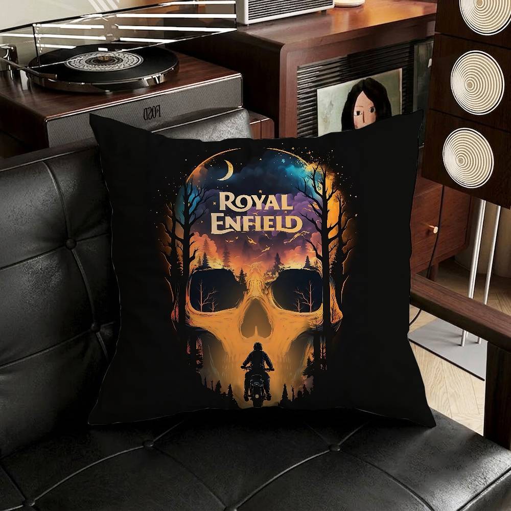 RROYALS EENFIELDS Logo Pillow Case Pillow Case Living Room Sofa Cushion Cover Suitable For Home Bedroom Room Decoration