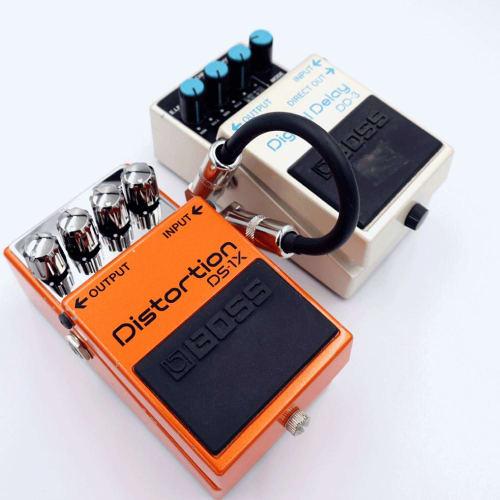 FANISA Canare GS-6 15cm/30cm/50cm L-L Plug Electric Guitar Effects Pedal Connection Cables, Set of 3 (Black, 30cm)