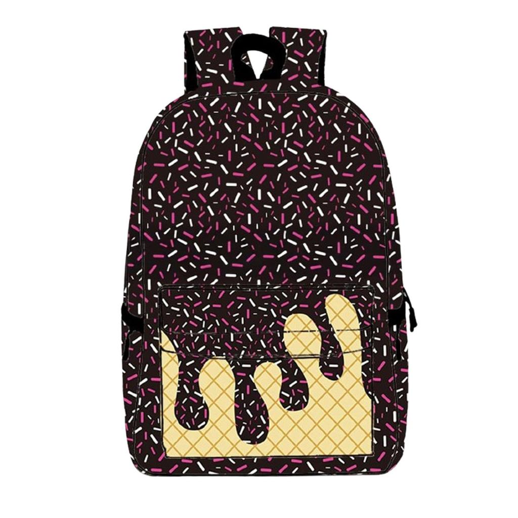 Ice Cream Backpack, Cute Large Capacity Shoulder Backpack, Ice Cream Backpack Boys Ice Cream Drip Backpack