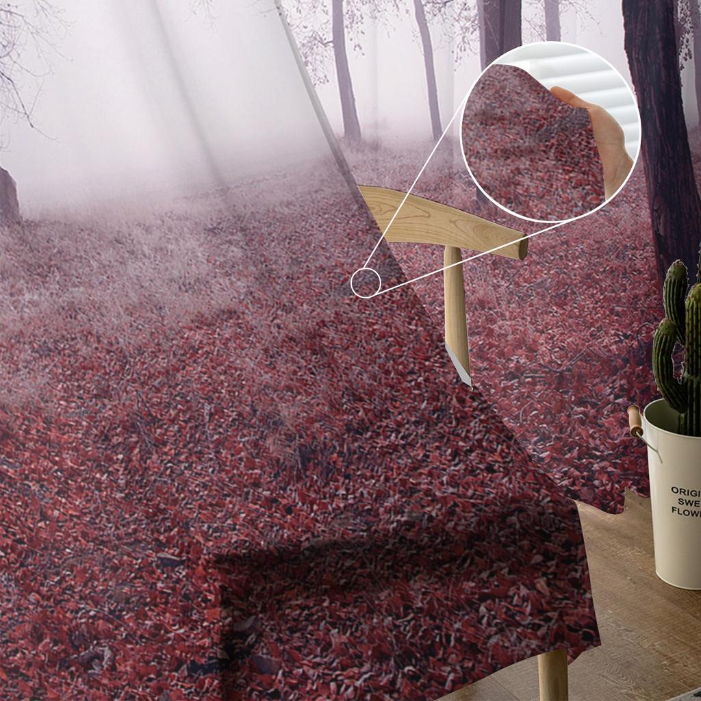 Cloud Forest Quiet Scenery Window Treatment Tiul Nowoczesne przezroczyste zasłony do kuchni, salonu, sypialni, dekoracji zasłon