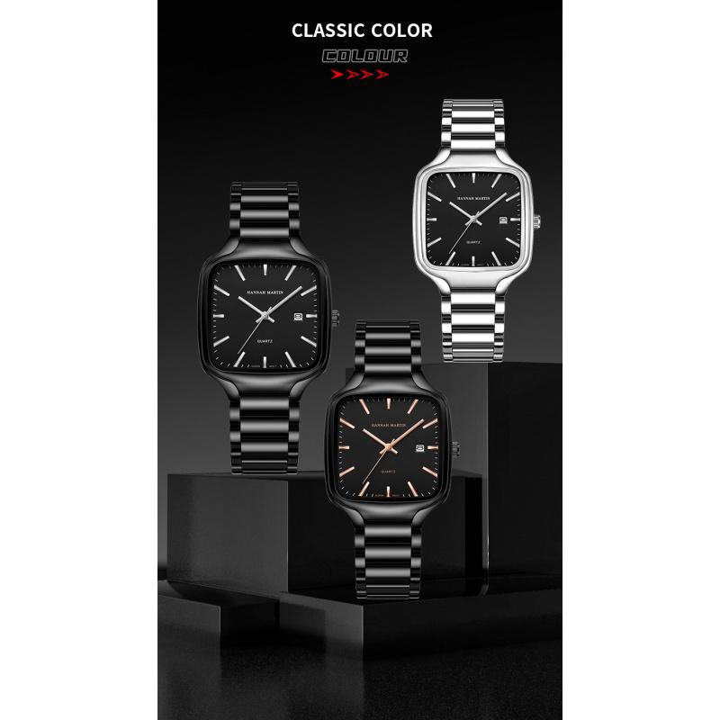 Nuovo orologio da uomo casual da lavoro, resistente alla luce, luminoso, calendario, cinturino in acciaio inossidabile a rete, orologio al quarzo