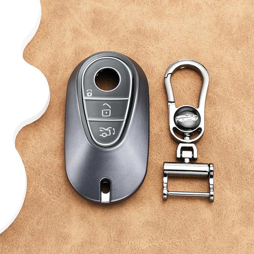 TPU Gun Grey Car Key Case Cover Keyless Auto Shell Fob Bag for Mercedes Benz S400 S450 S500 C S Class W206 W223 S350 C260 C300