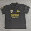 Mens Oversized Streetwear Polo Shirt With Embroidered - Retro Urban Casual Tee
