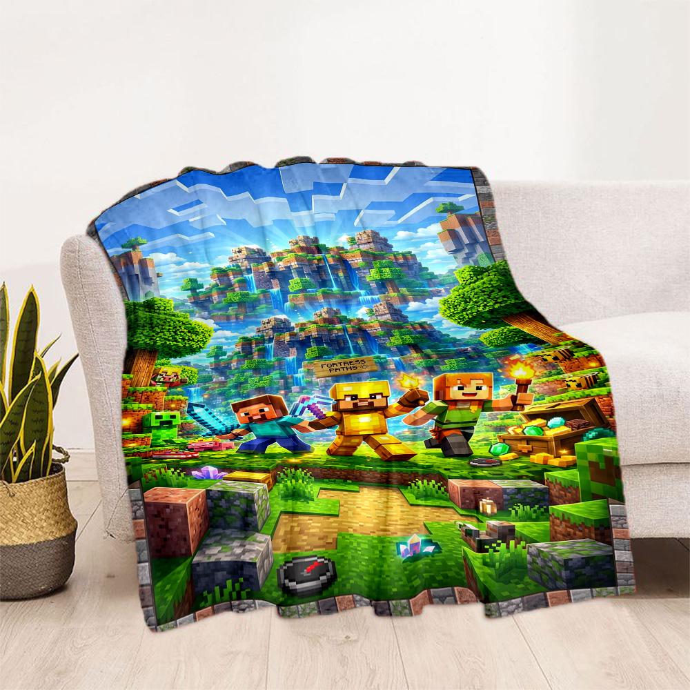 Minecraft 50 Blanket Durable Comfort Suitable for Livingroom Picnics Couch Four Seasons Multipurpose Warmthful Decor Gifts For Family Or Friends