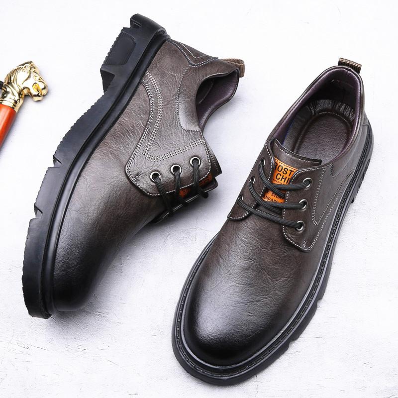 Elevator Shoes Business  Men Sneakers Height Increase Insole 5Cm Man Lift  Tall  Leather Spring Autumn