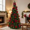 Telescopic Folding Christmas Tree with Lights for Home or Supermarket Decorations