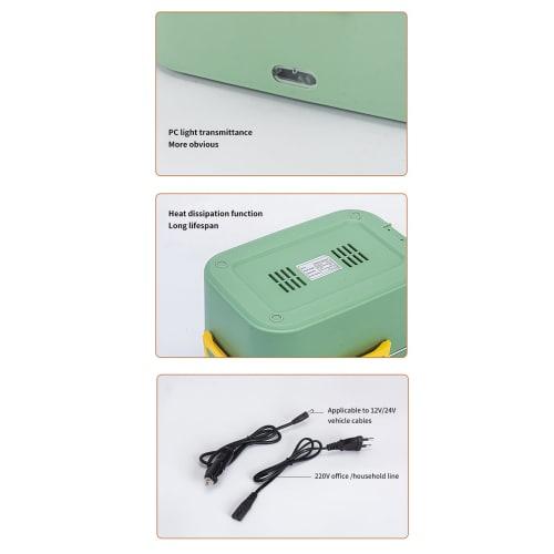 1.8L Electric Lunch Box, 75W Heated Lunch Box for Car or Home Use, Dual-Use, Removable Stainless Steel Container with Fork and Spoon Storage and Carry