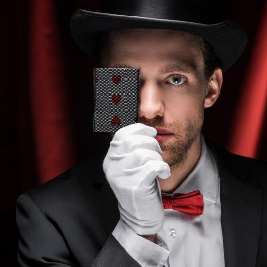 

Street Magic Trick Toy Card Vanish Illusion Change Sleeve Close-Up Performance Set for Beginners Portable Professional Magic Props Kit чорний